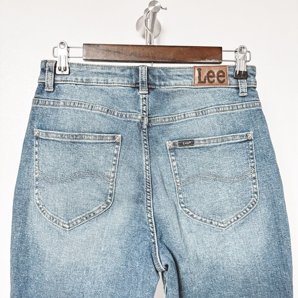 Lee Regular Fit High Rise Winter Casual Button Fly Crop‎ Denim Jeans Medium - Picture 4 of 11